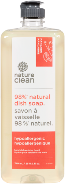 Nature Clean Liquide pour Vaisselle à la Main Mandarine et Pamplemousse 740 ml