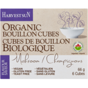 Harvest Sun Cubes de Bouillon Biologique Saveur Champignons 6 Cubes 66 g