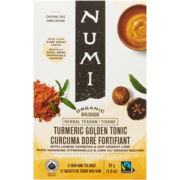 Numi Herbal Teasan Turmeric Golden Tonic Organic 12 Non GMO Tea Bags 37 g