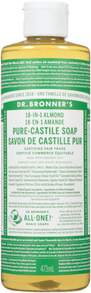 Dr. Bronner's Savon de Castille Pur 18-in-1 Amande 473 ml