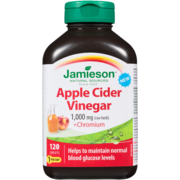 Jamieson Apple Cider Vinegar 1,000 mg (Raw Herb) +Chromium 120 Caplets