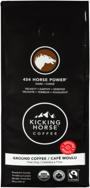 Kicking Horse Coffee Café Moulu 454 Horse Power Corsé 284 g
