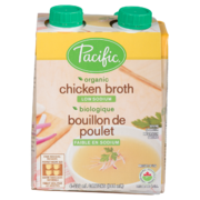 Pacific Organic Chicken Broth Low Sodium 4 Cartons x 236 ml (944 ml)