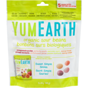 YumEarth Organic Sour Beans 5 Snack Packs x 20 g (100 g)