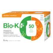 Bio-K+ Probiotique à boire végétalien - Mangue - 6 pots