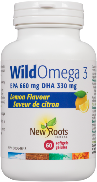 Oméga 3 Sauvage AEP 660 mg ADH 330 mg Saveur de citron