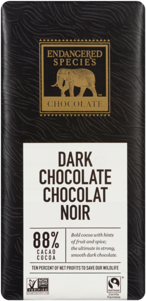 Endangered Species Chocolate Chocolat Noir 85 g