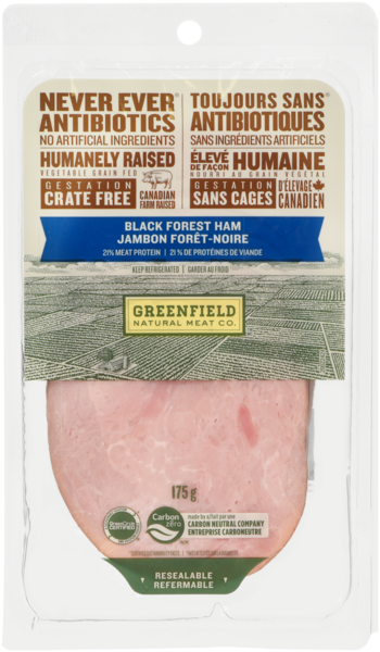 Greenfield Natural Meat Co. Jambon Forêt-Noire 175 g