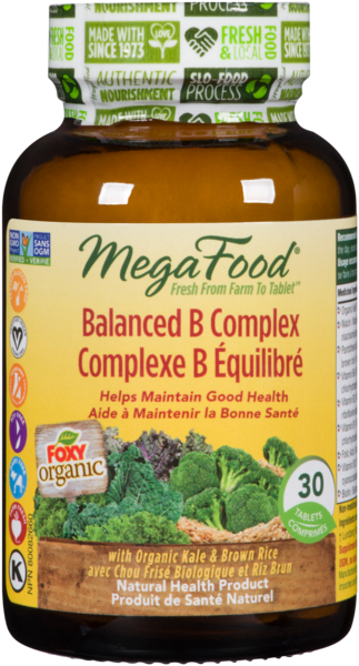 Megafood Complexe B Équilibrant 30 Capsules