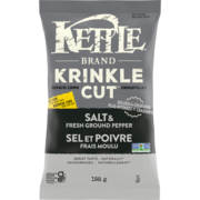 Kettle Croustilles Krinkle Cut sel et poivre frais moulu