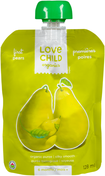 Love Child Organics Purée Biologique Premières Poires 6 Mois+ 128 ml