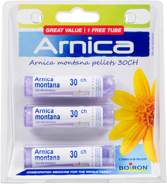 Boiron Arnica Montana Pellets 30CH Médicament Homéopathique 3 Tubes x 80 Pellets
