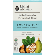 Living Alchemy Kefir-Kombucha Fermented Blend Foundation 60 Pullulan Capsules