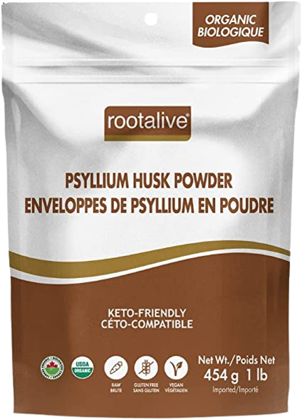Rootalive Enveloppes  Psyllium En Poudre Bio 454G