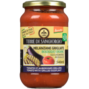 Terre di Sangiorgio Sauce pour Pâtes Tomates et Aubergines Grillées Biologique 540 ml