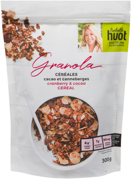 Isabelle Huot Granola Cacao Canneberge 300Gr