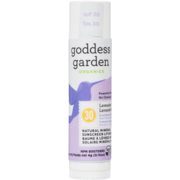 Goddess Garden Organics Natural Mineral Sunscreen Lip Balm Lavender Mint SPF 30 4 g