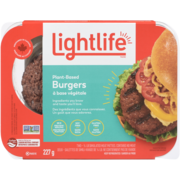 Lightlife Burgers à Base Végétale Deux - Galettes de Simili-Viande de ¼ lb 227 g