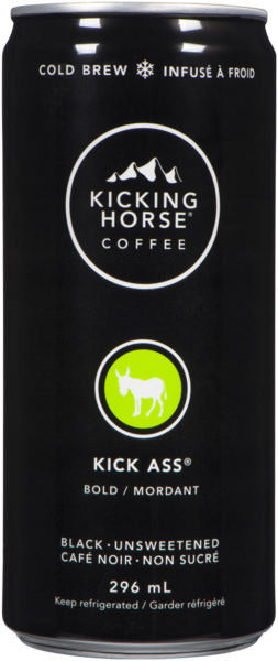 Kicking Horse Coffee Kick Ass Café Noir Infusé à Froid Mordant 296 ml