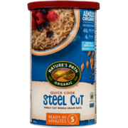 Nature's Path Finely Cut Whole Grain Oats Quick Cook Steel Cut Organic 680 g