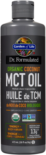 Dr. Formulated - Huile de TCM 100% biologique (Triglycérides à chaîne moyenne)