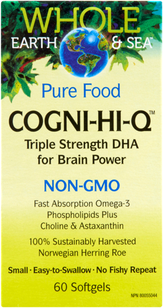 Whole Earth & Sea Nutrition Pure Cogni-Hi-Q 60 Gélules
