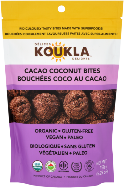 Délices Koukla Bouchées Coco au Cacao 150 g