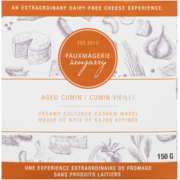 Fauxmagerie Zengarry Creamy Cultured Cashew Wheel Aged Cumin 150 g