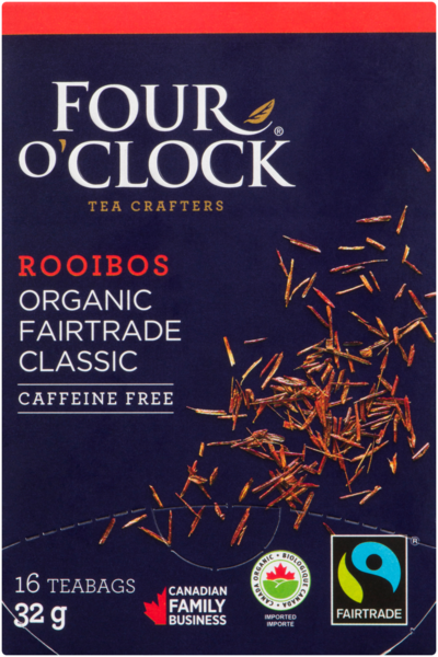 Four O'Clock Rooibos Organic Fairtrade Classic 16 Teabags 32 g