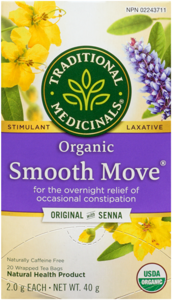Traditional Medicinals Smooth Move Originale avec Séné Biologique 20 Sachets Emballés x 2,0 g (40 g)