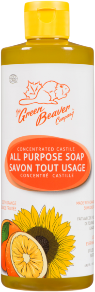 The Green Beaver Company Savon Tout Usage Orange Fruitée 495 ml