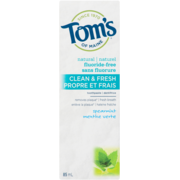 Tom's of Maine Propre et Frais Dentifrice Menthe Verte 85 ml