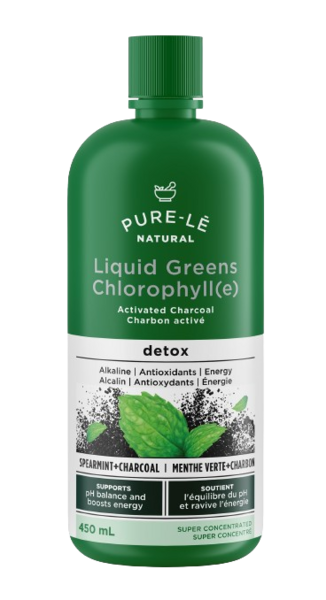 Pure-Le Liquid Greens Chlorophylle Menthe verte + Charbon actif