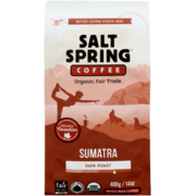 Salt Spring Coffee Whole Bean Coffee Sumatra Dark Roast 400 g