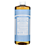 Dr. Bronner's 18-in-1 Baby Unscented Pure-Castile Soap 946 ml