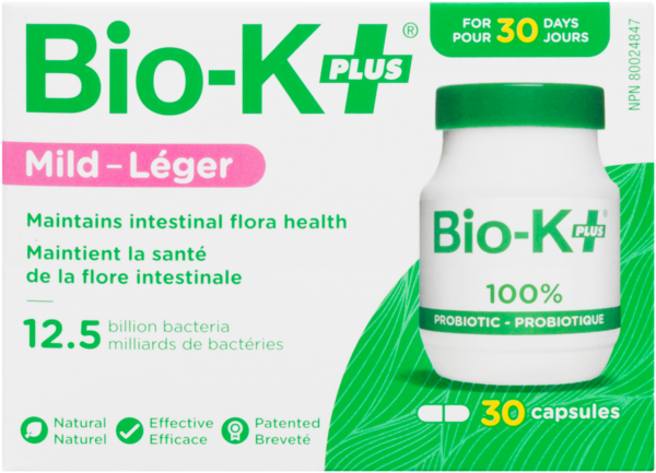 Bio-K+ Capsules probiotiques - Soins quotidiens 12.5 milliards - 30 capsules