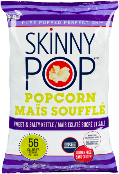 Skinny Pop Maïs Soufflé Maïs Éclaté Sucré et Salé 150 g