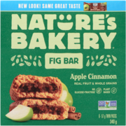 Nature's Bakery Barres aux Figues Pommes et Cannelle 6 Emballages Doubles x 57 g (340 g)