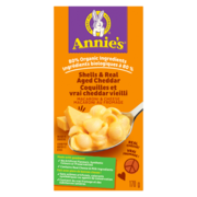 Annie's Homegrown Coquilles avec Vrai Cheddar Vieilli Macaroni et Fromage 170 g