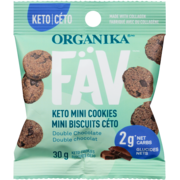 Organika Fav Keto Mini Cookies - Double Chocolate †