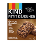 KIND Petit Déjeuner Barres-Déjeuner Cacao au Chocolat Noir 4 x 50 g (200 g)