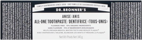 Dr. Bronner's Dentifrice «Tous-Unis» Anis 140 g