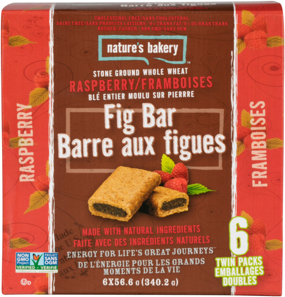 Nature's Bakery Barres aux Figues Framboises 6 Emballages Doubles x 57 g (340 g)