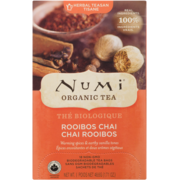 Numi Herbal Teasan Rooibos Chai Organic 18 Non GMO Tea Bags 49 g