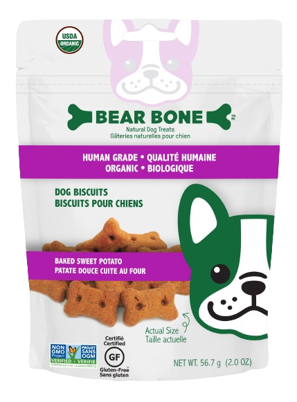 Bear Bone Gâterie pour chien à la patate douce biologique