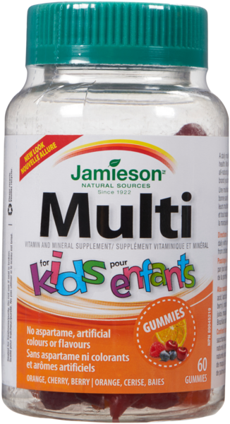 Jamieson Multi Supplément  pour Enfants Orange, Cerise, Baies 