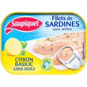Saupiquet Fillets of Sardines Lemon-Basil Without Oil 100 g