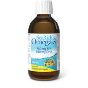 Natural Factors SeaRich Oméga-3 750 mg AEP / 500 mg ADH 200 mL liquide meringue au citron