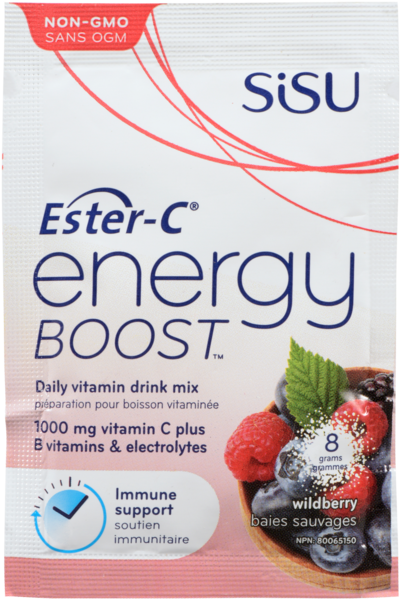 Sisu Ester-C  Energy Boost™, baies (sachet individuel)**
