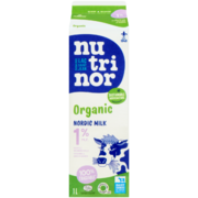 Nutrinor Organic Nordic Milk Partly Skimmed Milk 1% M.F. 1 L